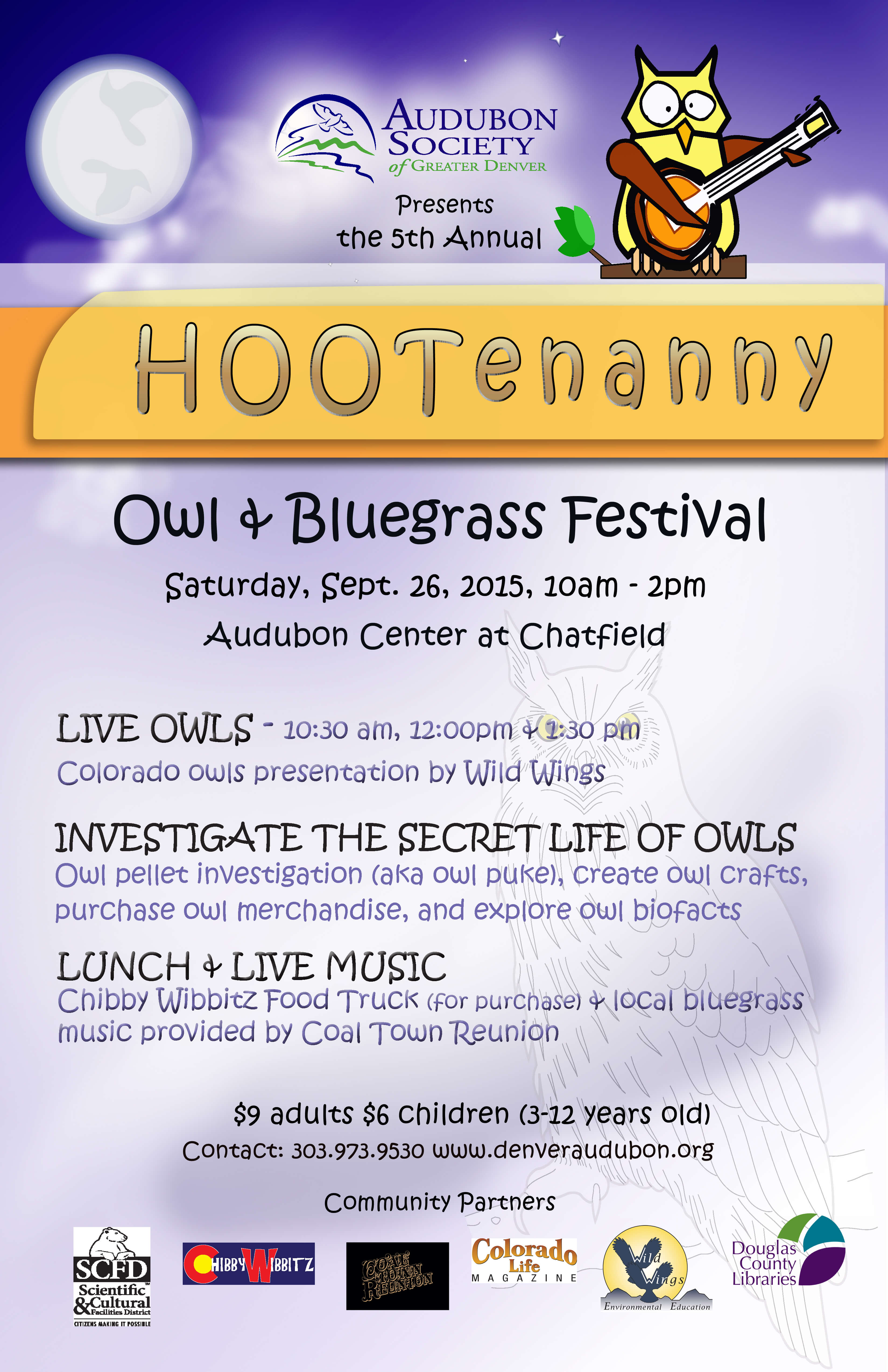 5th Annual HOOTenanny – Owl & Bluegrass Festival